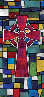 Decorative stained glass cross