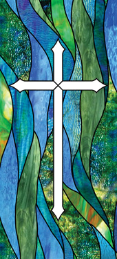 Decorative stained glass church window film decals designs IN24