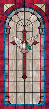 Decorative stained glass cross