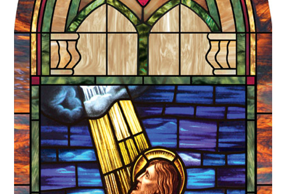 custom stained glass church window