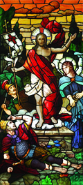 Resurrection of Jesus stained glass window film design