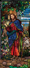 Jesus Knocking stained glass window film design