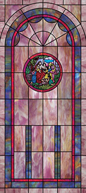 decorative stained glass window film design