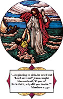 Decorative stained glass medallions for churches