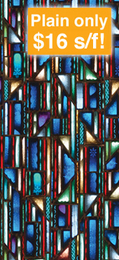 decorative stained glass window film design IN-4