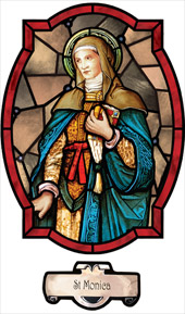 decorative stained glass window film saint Monica