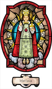 decorative window film saint design Infant Jesus