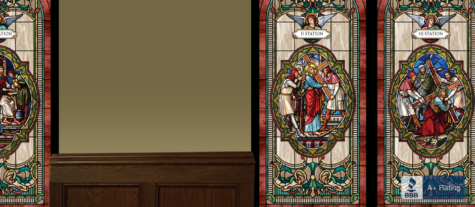 custom stained glass window tint film for churches on sale