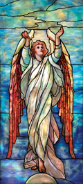 Angel decorative stained glass window film design